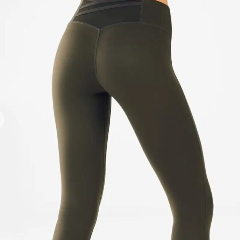 Fabletics Trinity Motion 365 Leggings Green Size XS High Waist Army Olive - Picture 2 of 8